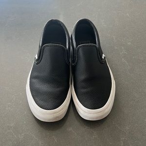 Slightly worn slide on vans